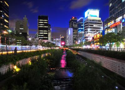 ソウルの小川の散歩道